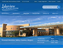 Tablet Screenshot of lakeviewsurgerycenter.com